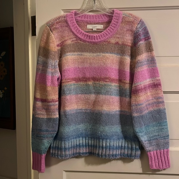 LOFT Sweaters - Pastel Striped Sweater